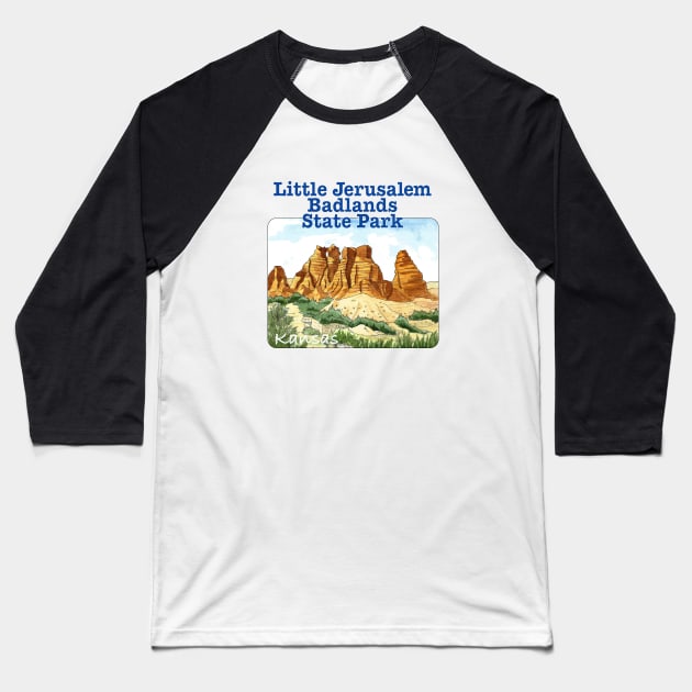Little Jerusalem Badlands State Park, Kansas Baseball T-Shirt by MMcBuck